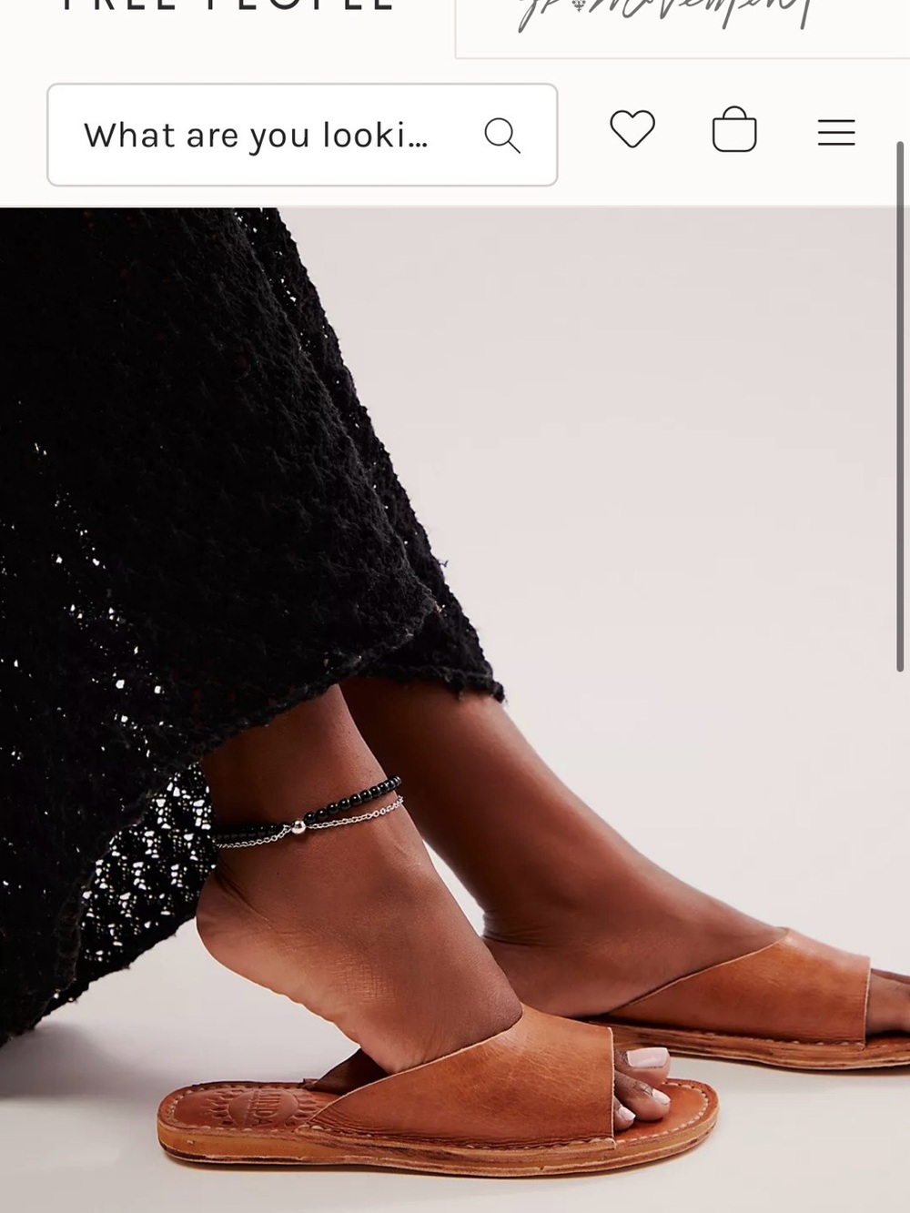 Minda Living Moroccan Brown Leather Celeste Slide Sandals - Picture 3 of 11